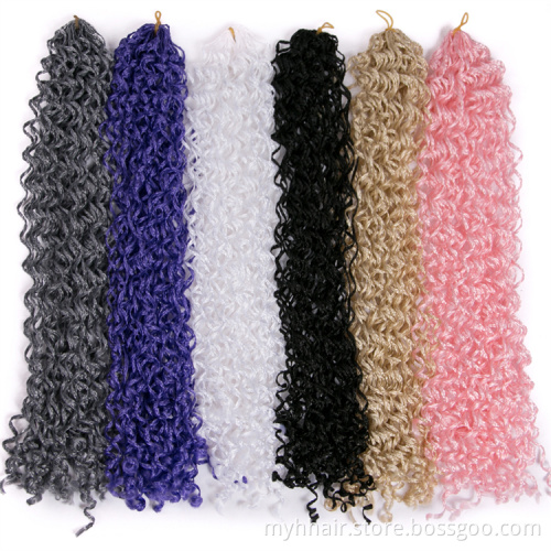 Synthetic Hair Extensions Curly Box Braiding Crochet Braids Color Wholesale 18 Inch 25 strands/pcs Micro Zizi Braid Crochet Hair